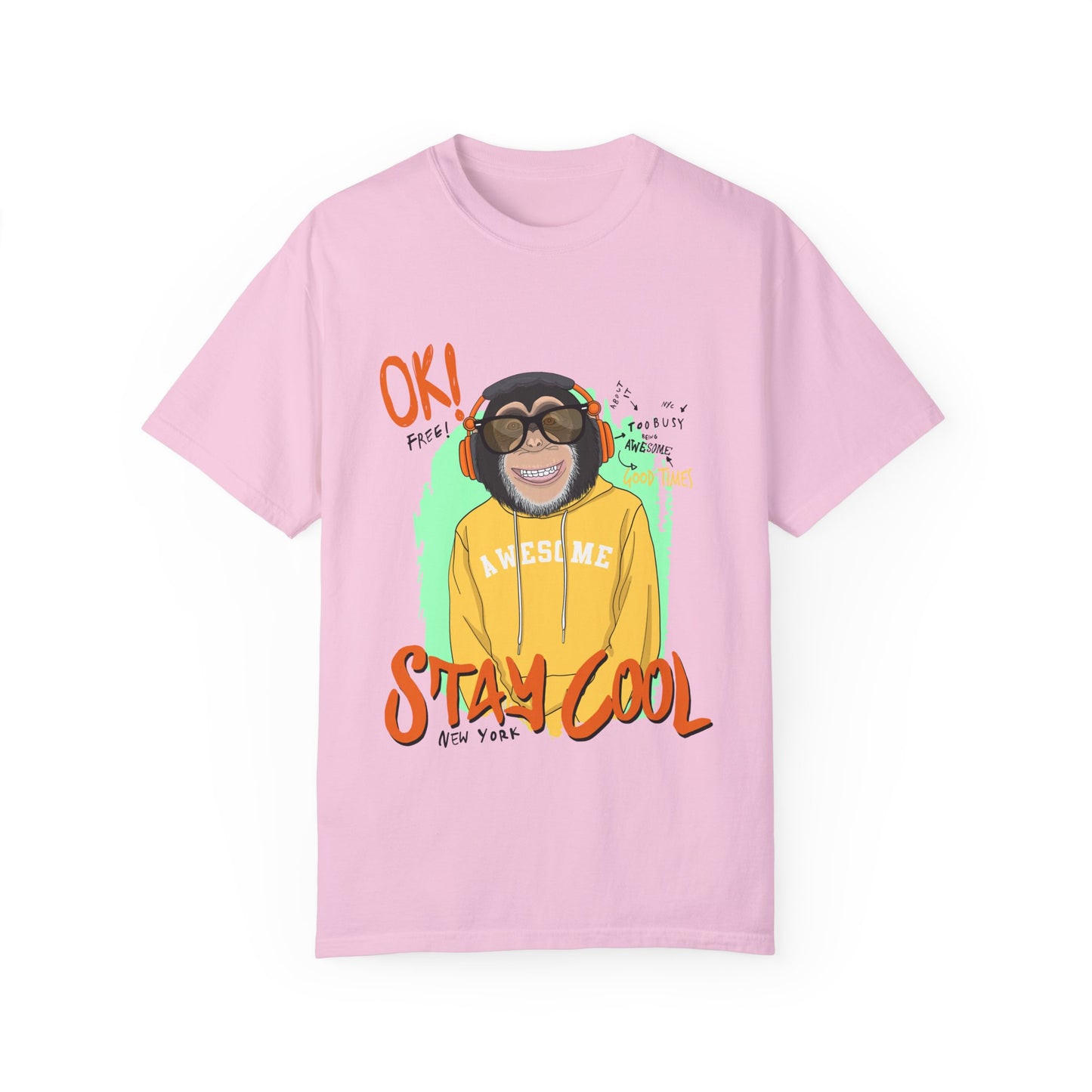 'Ok Stay Cool New York' Monkey - Unisex T-Shirt