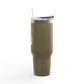 'Learn From Yesterday Life' With Monkey 40oz Insulated Travel Tumbler