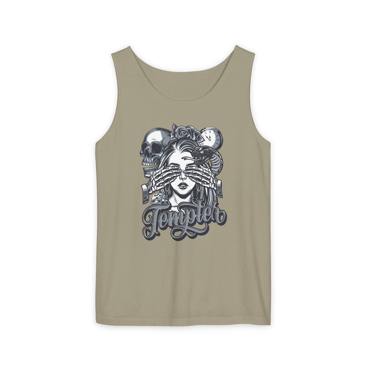 'Tempted Skull & Rose' - Unisex  Tank Top