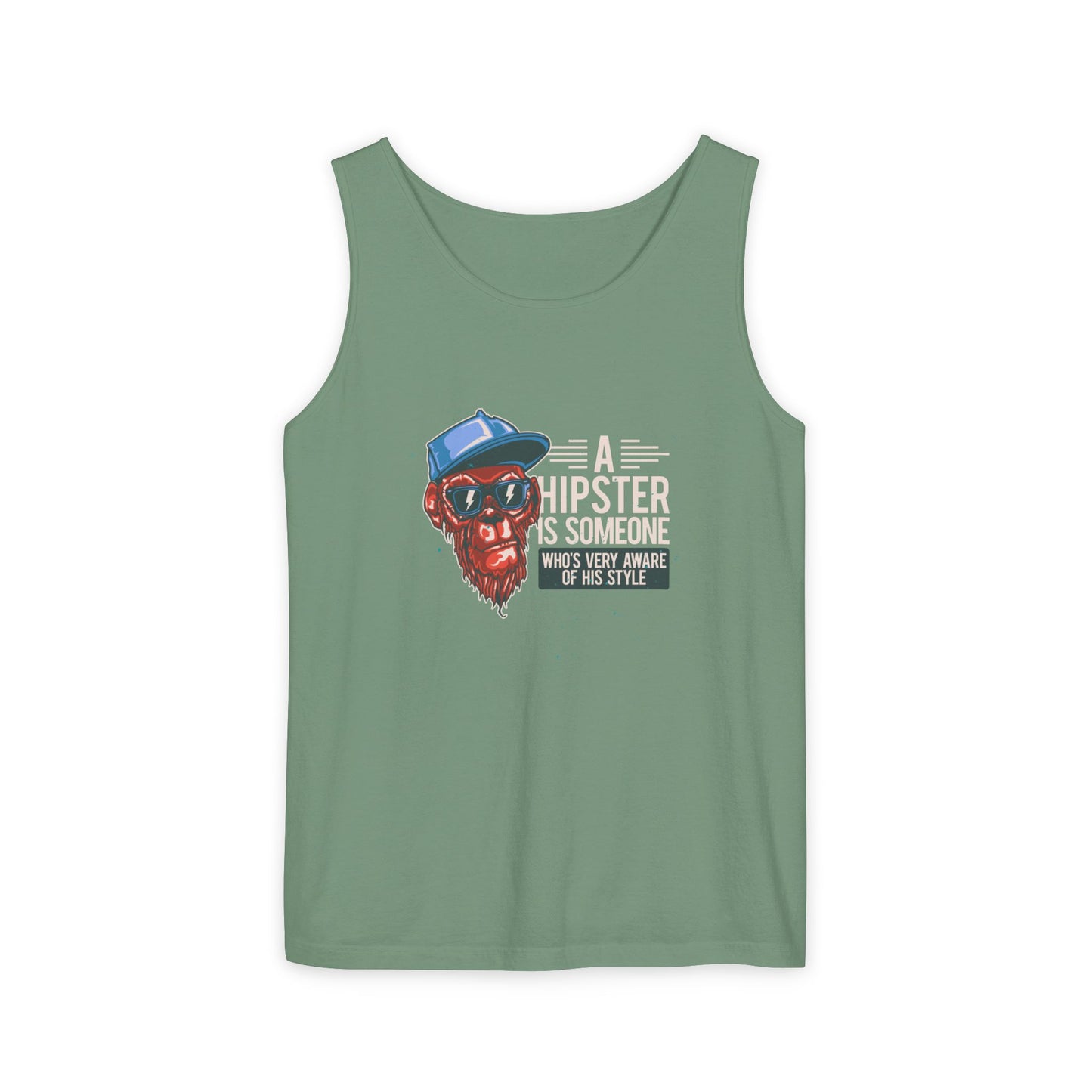 'A Hipster Is Someone Who’s Very Aware of His Style' With Monkey  - Unisex  Tank Top