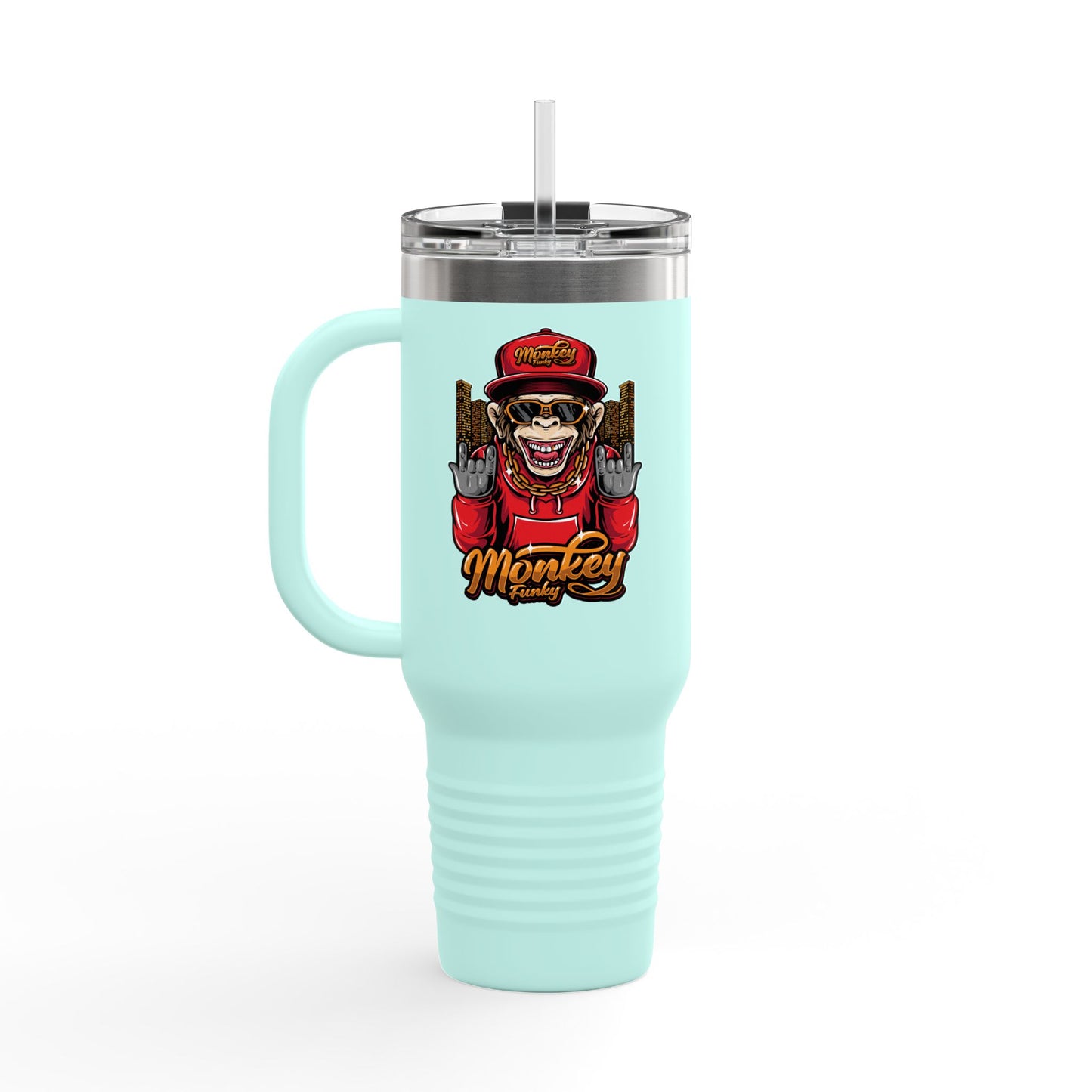 'Monkey Funky' 40oz Insulated Travel Tumbler