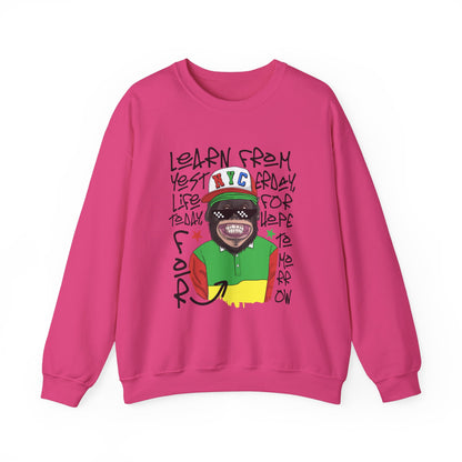'Learn From Yesterday Life' With Monkey - Unisex Sweatshirt