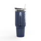 'Tempted Skull & Rose' 40oz Insulated Travel Tumbler