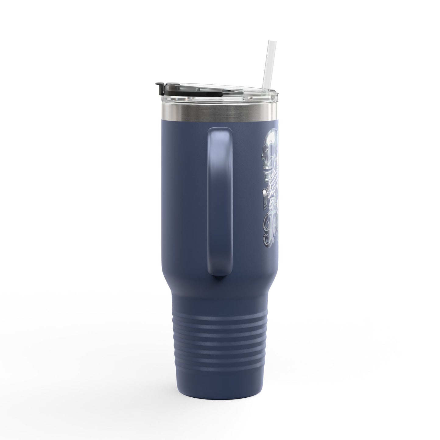 'Tempted Skull & Rose' 40oz Insulated Travel Tumbler