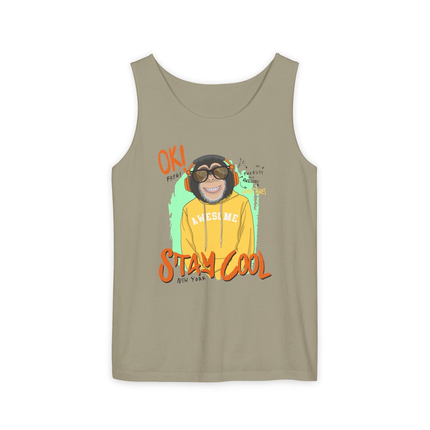 'Ok Stay Cool New York' Monkey - Unisex  Tank Top