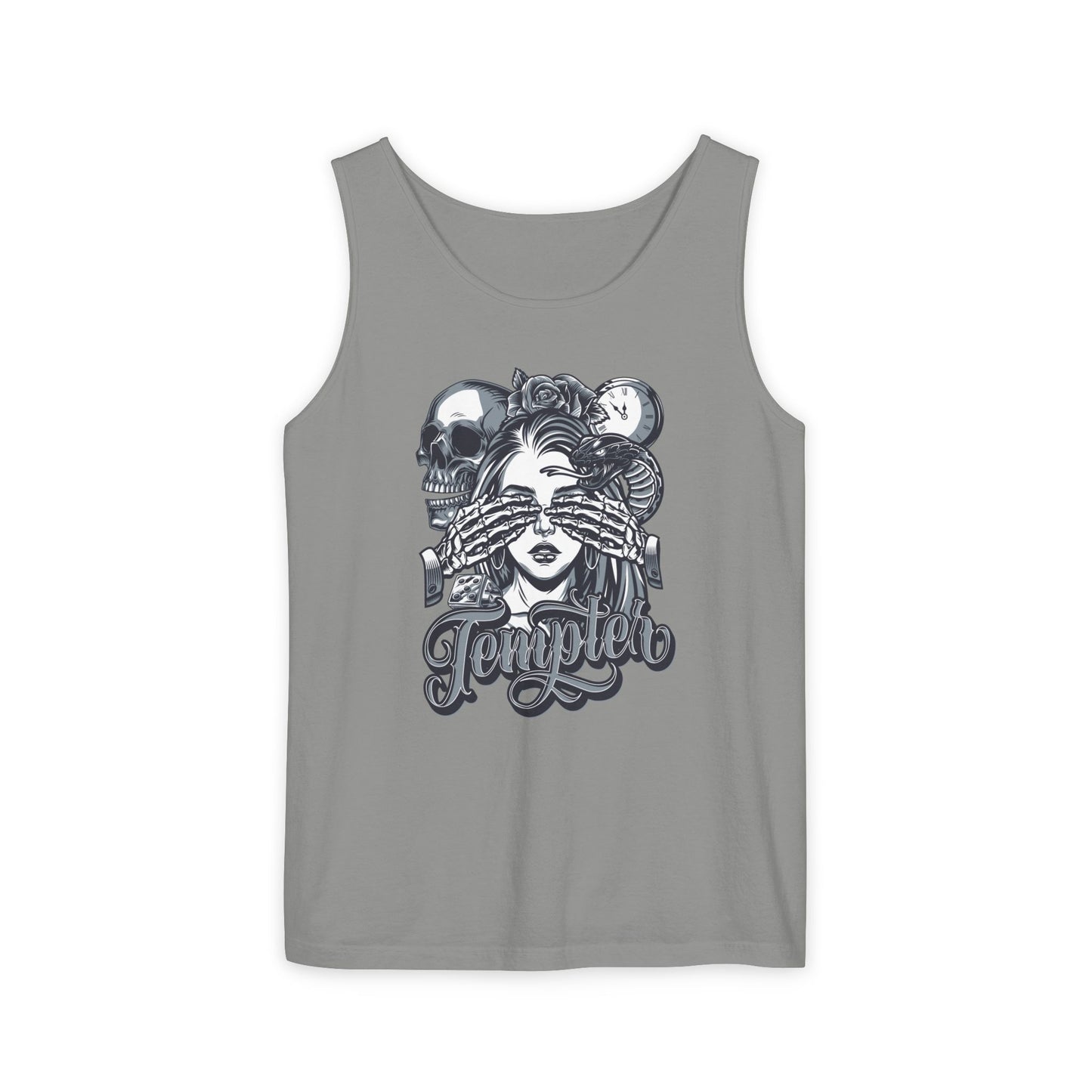 'Tempted Skull & Rose' - Unisex  Tank Top
