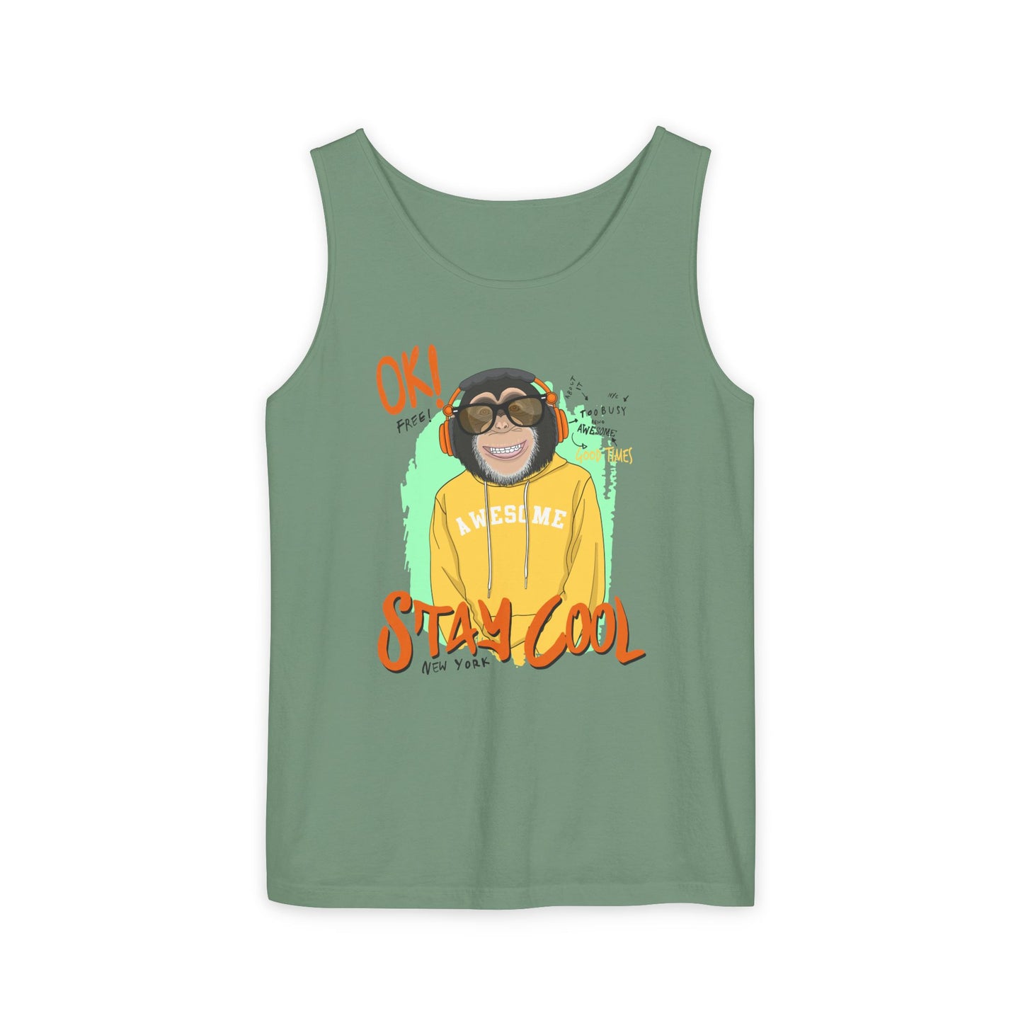 'Ok Stay Cool New York' Monkey - Unisex  Tank Top