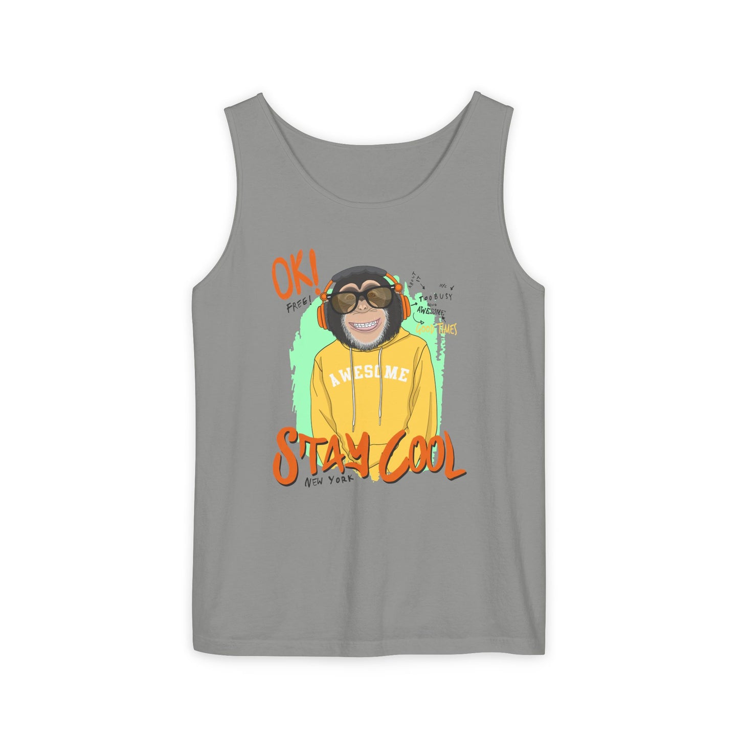 'Ok Stay Cool New York' Monkey - Unisex  Tank Top