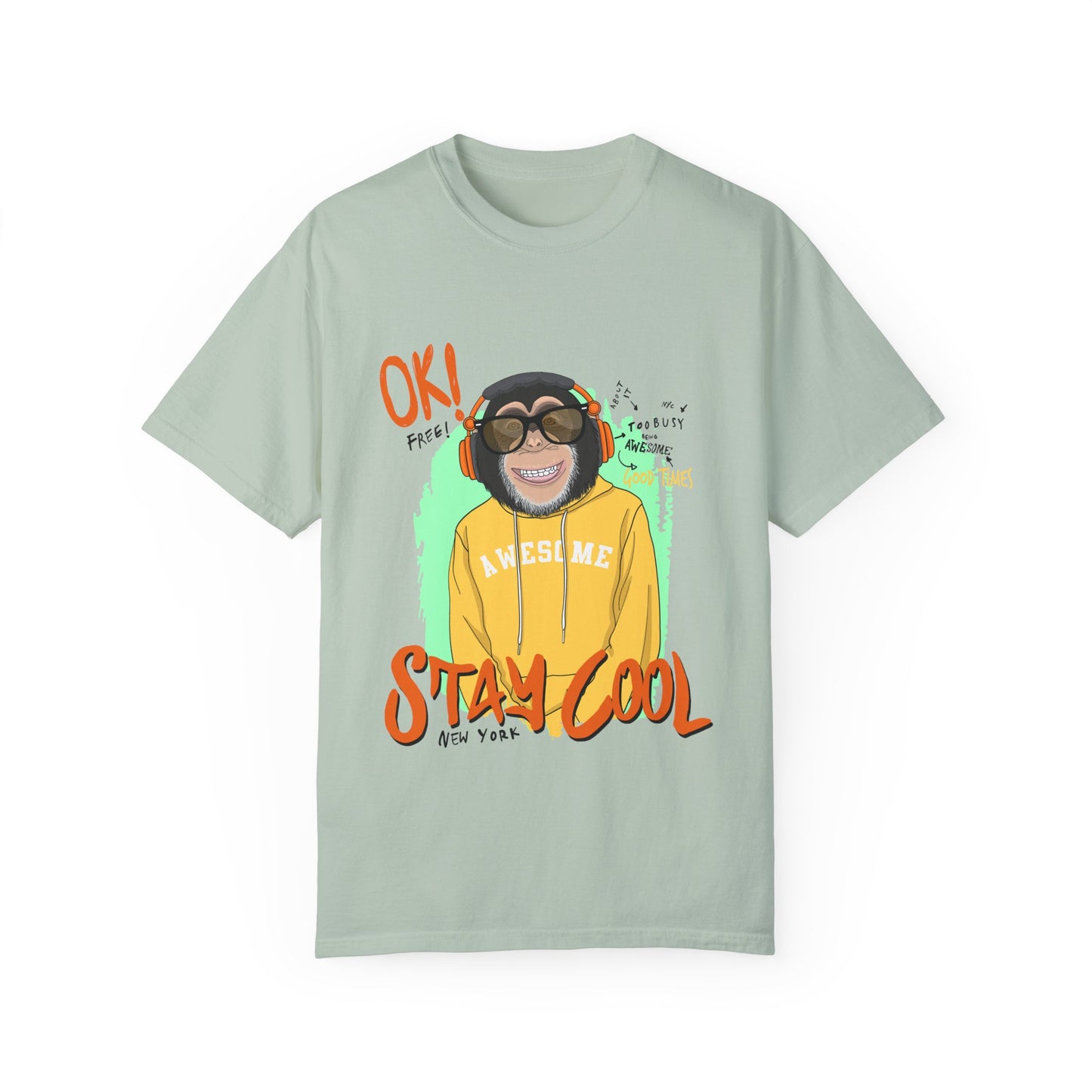 'Ok Stay Cool New York' Monkey - Unisex T-Shirt