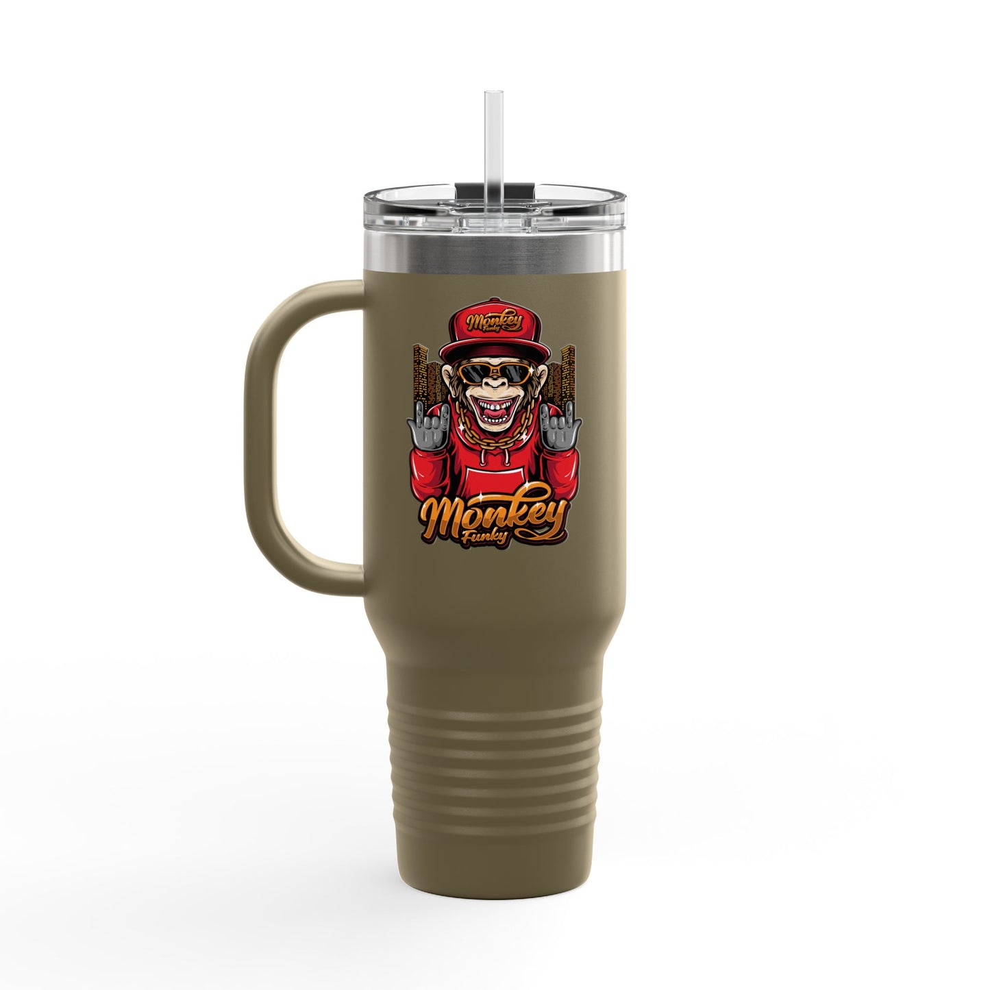 'Monkey Funky' 40oz Insulated Travel Tumbler