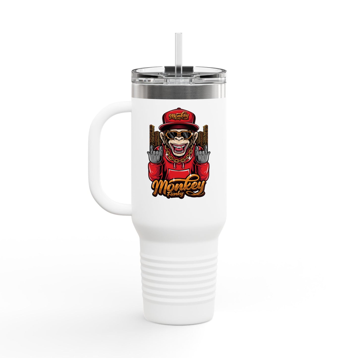 'Monkey Funky' 40oz Insulated Travel Tumbler