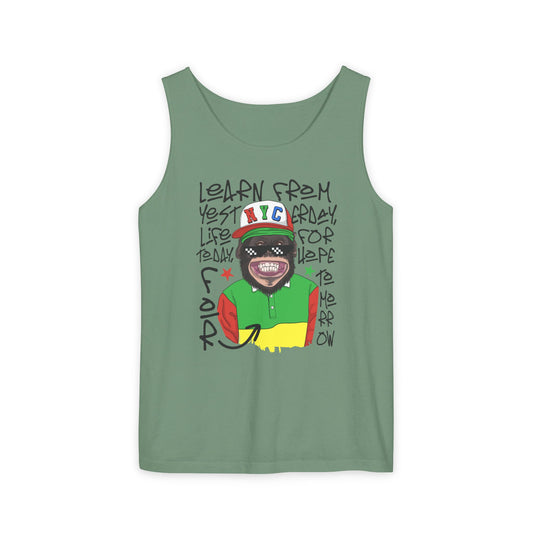 'Learn From Yesterday Life' With Monkey - Unisex  Tank Top