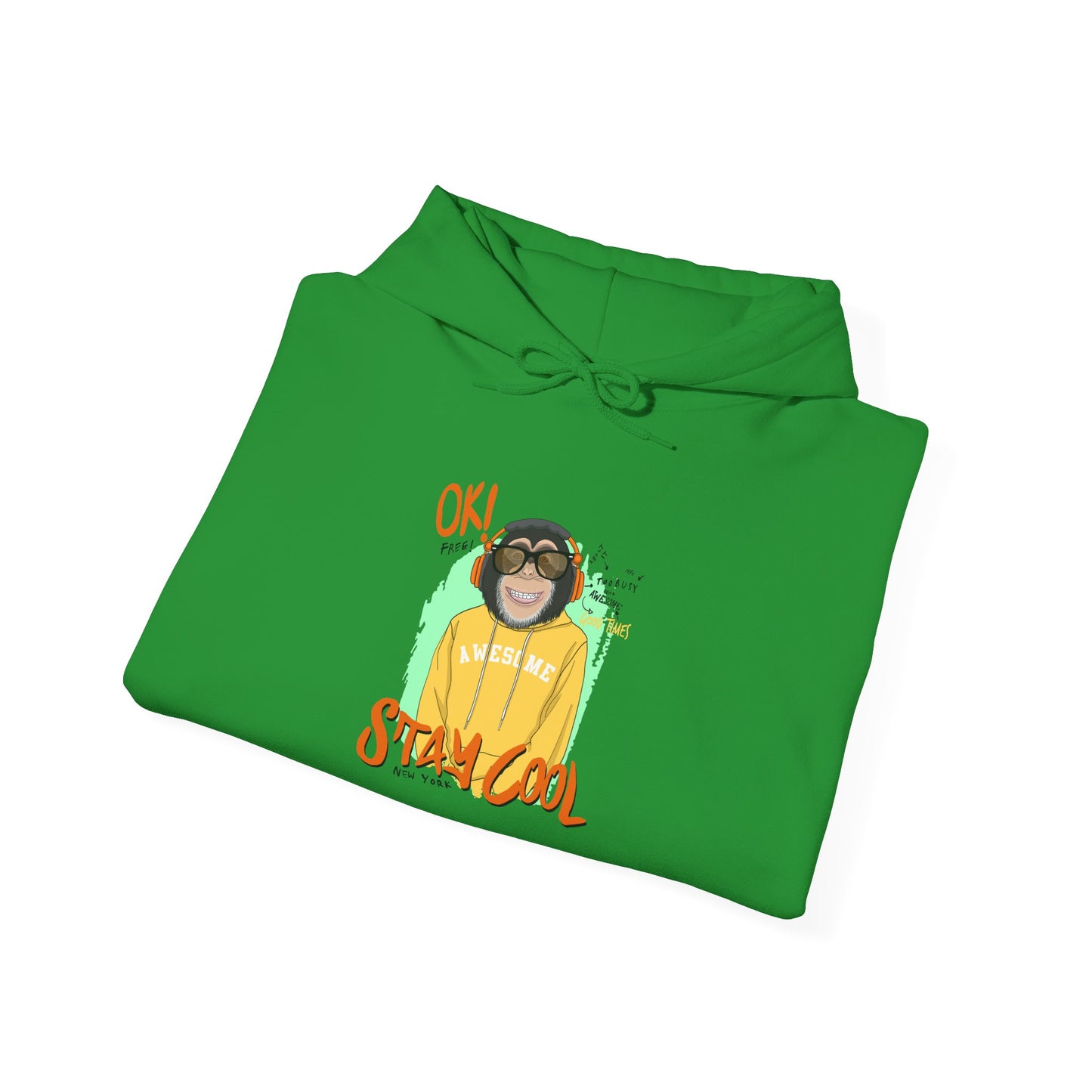 'Ok Stay Cool New York' Monkey - Unisex hoodies